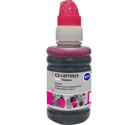 Чернила Cactus пурпурный 100мл для epson st c91/cx4300/t26/t27/tx106/tx109 CS-I-EPT0923 845619 1