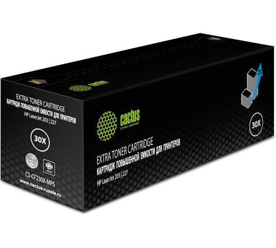 Картридж лазерный CS-CF230X-MPS CF230XX черный (5000стр.) для HP LJ 203/227 Cactus 1521905 1