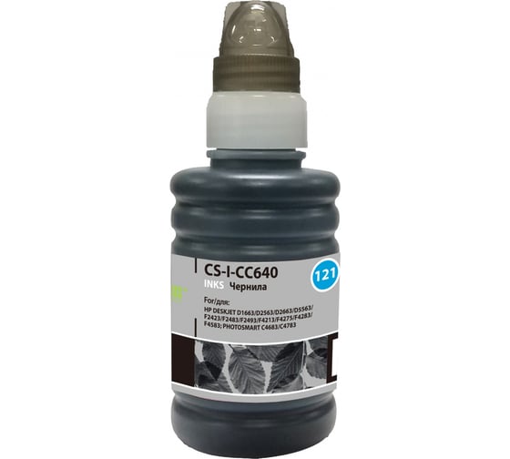 Чернила Cactus черный 100мл для hp dj d1663/d2563/d2663/ps c4683/c4783 CS-I-CC640 845553 1