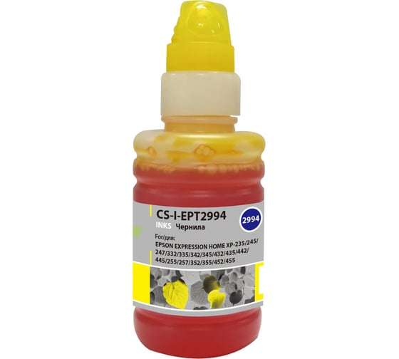 Чернила Cactus желтый 100мл для epson expresion home xp-235/332/335/432/435 CS-I-EPT2994 1195586 1