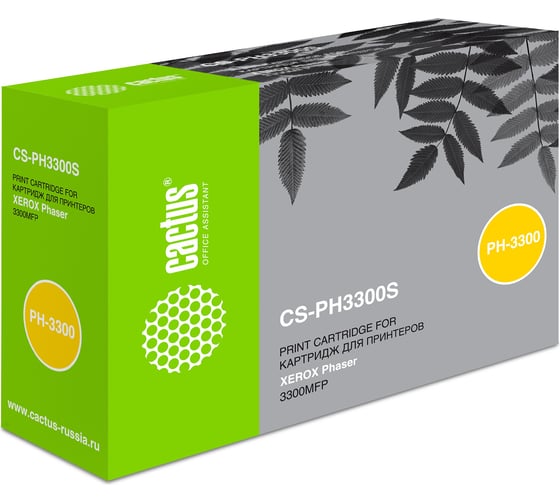 Лазерный картридж Cactus 106r01411 черный, 4000 страниц, для xerox phaser 3300 CS-PH3300S 340886 1