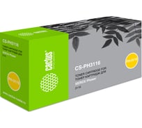 Лазерный картридж Cactus 109r00748 черный, 3000 страниц, для xerox phaser 3116 CS-PH3116 340885