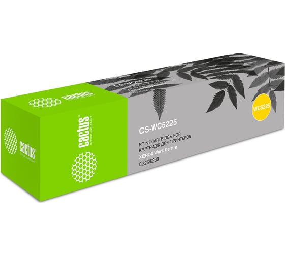 Лазерный картридж Cactus 106r01305 черный, 30000 страниц, для xerox workcentre 5225/5230 CS-WC5225 807471 1