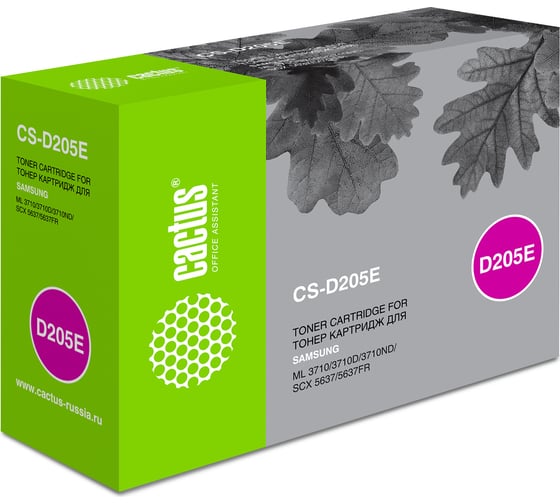 Лазерный картридж Cactus mlt-d205e черный, 10000 страниц, для samsung ml-3710nd/ml-3712dw/scx-5 CS-D205E 727301 1