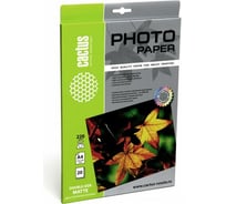 Фотобумага для струйной печати Cactus А4, 220г/м2, 20 листов, белая, матовая CS-MA422020DS 805853