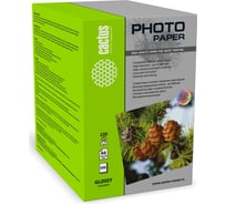 Фотобумага для струйной печати Cactus 10x15, 230г/м2, 500 листов, белая, глянцевая CS-GA6230500 805831