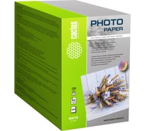 Фотобумага для струйной печати Cactus 10x15, 230г/м2, 500 листов, белая, матовая CS-MA6230500 805861