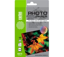 Фотобумага для струйной печати Cactus 10x15, 190г/м2, 100 листов, белая, матовая CS-MA6190100 805857