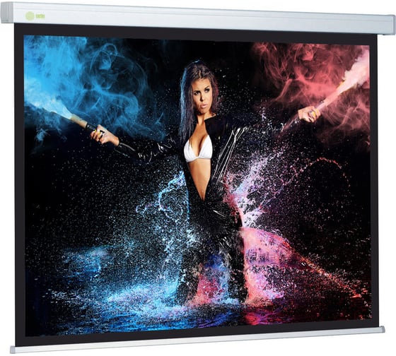 Настенно-потолочный рулонный экран Cactus Wallscreen 1:1, 180x180 см, белый CS-PSW-180X180 359030
