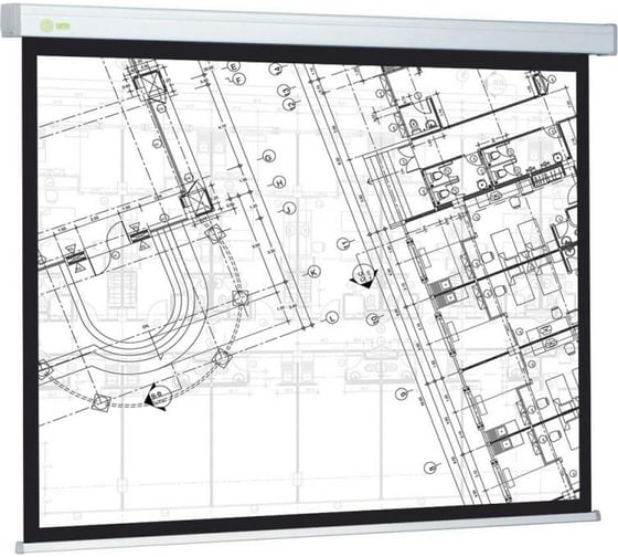 Настенно-потолочный рулонный экран Cactus Wallscreen 16:9, 104.6x186 см, белый CS-PSW-104X186 359033