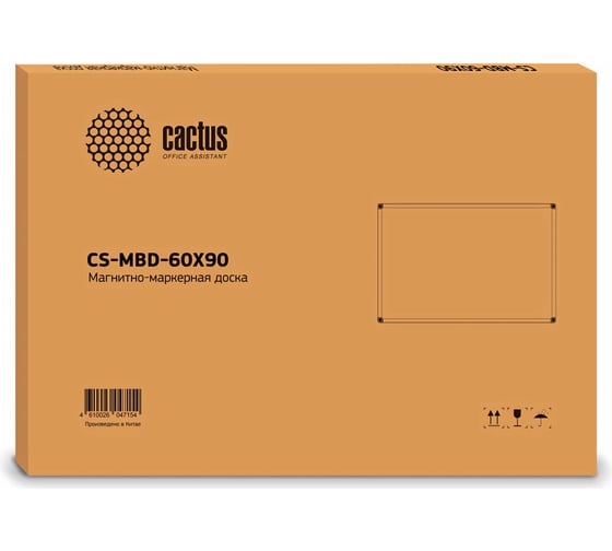 Магнитно-маркерная доска CS-MBD-60X90 Cactus лак белый, 60x90 см, алюминиевая рама 1070263