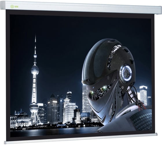 Настенно-потолочный рулонный экран Cactus Wallscreen 1:1, 127x127 см, белый CS-PSW-127X127 359028 1