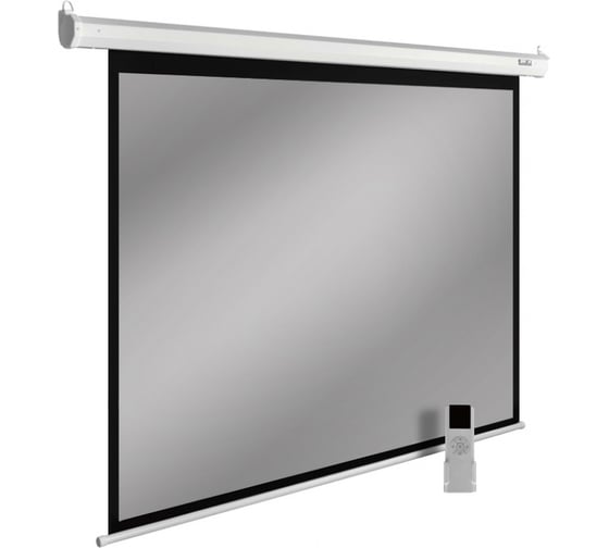 Настенно-потолочный рулонный экран Cactus SIlverMotoExpert 16:10, 150x240 см, белый моторизованный привод CS-PSSME-240X150-WT 1195478 1