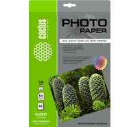 Фотобумага для струйной печати Cactus А4, 130г/м2, 50 листов, глянцевая, самоклеящаяся CS-GSA413050 1033431