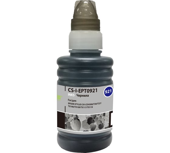 Чернила Cactus для Epson st c91/cx4300/t26/t27/tx106/tx109 черный, 100 мл CS-I-EPT0921 845617 1