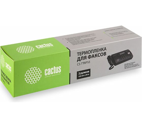 Термопленка Cactus для Panasonic kx-fp81/82/85/86/88/90/131/151 50 м, 2 шт. CS-TTRP55