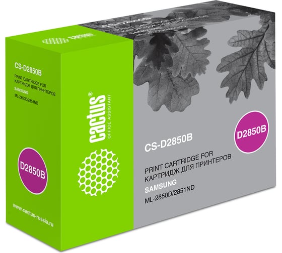 Лазерный картридж Cactus ml-d2850b черный, 5000 страниц, для samsung ml-2850/2851 CS-D2850B 690182 1