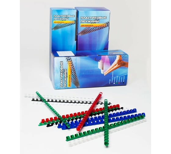 Пластиковые пружины Office Kit 12 мм, прозрачные, 100 шт. BP2142