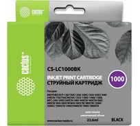 Струйный картридж для brother dcp 130c/330с/mfc-240c/5460cn Cactus черный 22.6 мл CS-LC1000BK 790429