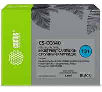 Струйный картридж для hp dj d1663/d2563/d2663/d5563/f2423/f2483/f2 Cactus №121 черный 6 мл CS-CC640 754534 24935457