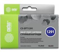 Струйный картридж для epson stylus office b42/bx305/bx305f/bx3 Cactus t1291 черный 15 мл CS-EPT1291 727384