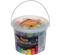 Цветные мелки для асфальта JOVI 20 шт, 7 цветов, круглые, пластиковое ведро 1130
