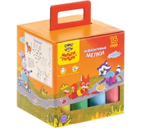 Цветные мелки для асфальта Мульти-Пульти 16 шт, 6 цветов, круглые картонная коробка АМ_31725