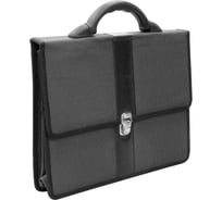 Портфель OfficeSpace Sanremo ткань, серый, 2 отделения, металлический замок По_ТК_677