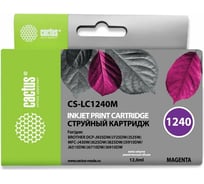 Струйный картридж Cactus пурпурный, 12 мл, для brother mfc-j6510/6910dw CS-LC1240M 806999
