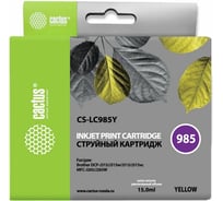 Струйный картридж Cactus желтый, 15 мл, для brother dcpj315w/dcpj515w/mfcj265w CS-LC985Y 807016