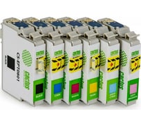 Струйный картридж Cactus черный/желтый, голубой, пурпурный, светло-голубой, светло-пурпурный CS-EPT0807 807055