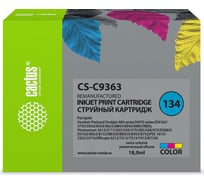 Струйный картридж Cactus №134 голубой, пурпурный, желтый, 18 мл, для hp dj 460series/5740/5743 CS-C9363 754533