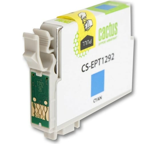 Струйный картридж Cactus t1292 голубой, 10 мл, для epson b42/bx305/bx305f/bx320/bx525/bx62 CS-EPT1292 727385 1