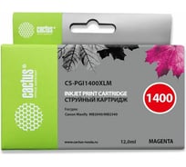 Струйный картридж Cactus пурпурный, 12 мл, для canon mb2050/mb2350/mb2040/mb2340 CS-PGI1400XLM 338936