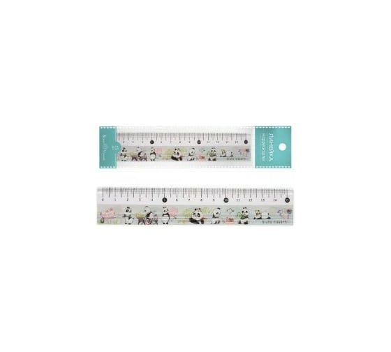 Пластиковая линейка с антискользящими вставками Bruno Visconti HappyGraphix 15 см 45-0011/01