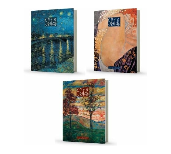 Скетчбук Bruno Visconti SKETCHBOOK BV B5 184х257мм 120 листов бежевый 110 г в мягком переплете 3 вида микс 1-514