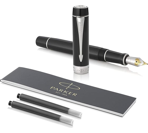 Перьевая ручка Parker Duofold - Black CT, F 1931365