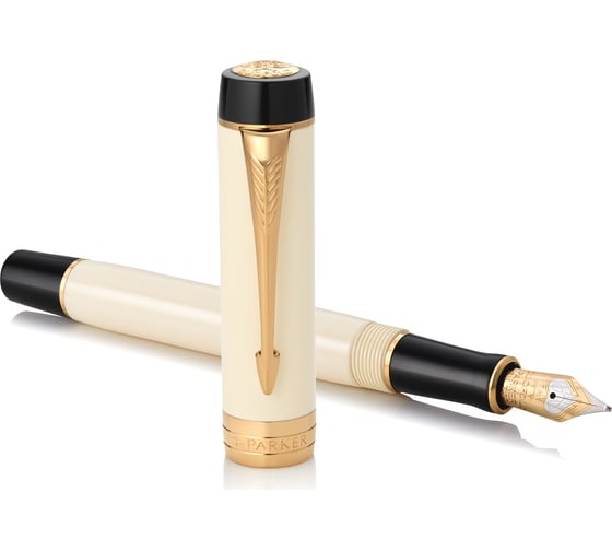 Перьевая ручка Parker Duofold - Ivory/Black GT, F 1931391