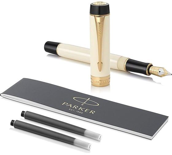 Перьевая ручка Parker Duofold - Ivory/Black GT, F 1931391