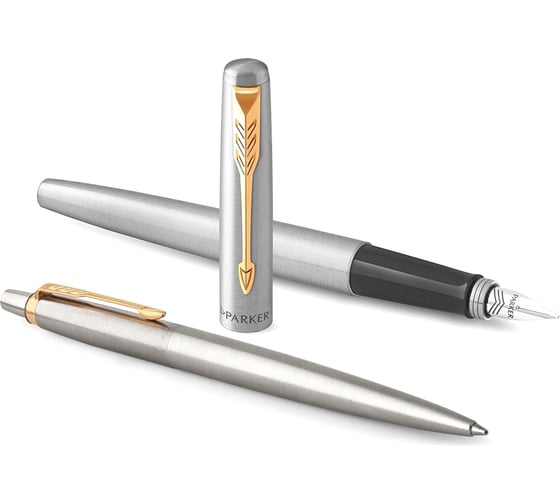 Подарочный набор Parker Jotter Core - Stainless Steel GT, ручка перьевая+ручка шариковая 2093257