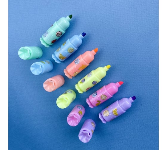 Текстовыделитель Bruno Visconti CandyMarker желтый/зеленый/розовый/оранжевый/голубой/сиреневый 22-0073