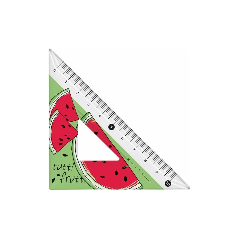 Пластиковый треугольник Bruno Visconti HappyGraphix Арбуз 45 градусов ...