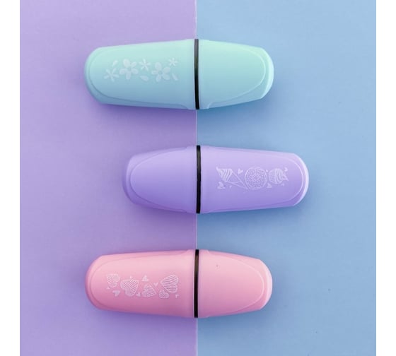 Набор из 3 текстовыделителей Bruno Visconti LadyMarker Mini мятный/розовый/сиреневый в дисплее 22-0065