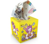 Бумажные салфетки-выдергушки WORLD CART Единорог ХИППИ с рисунком 3-х слойные, 56 шт HPP-02/желтый