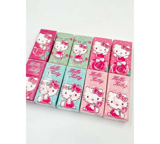 Бумажные платочки WORLD CART Hello Kitty 4-х слойные, 1 шт KGHLK-HS-01/штучка
