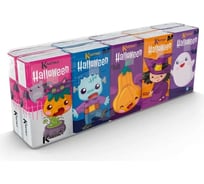 Бумажные платочки WORLD CART Helloween 4-х слойные, 10 пачек, 9 листов, 21x21 см HLW-HS-02