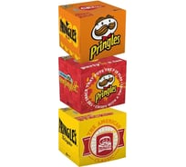 Бумажные салфетки WORLD CART набор выдергушки Pringles с рисунком, красный, желтый, оранжевый, 3 шт PGS-FC-01/9615