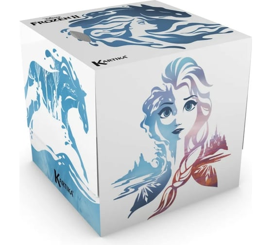 Бумажные салфетки-выдергушки WORLD CART Frozen с рисунком Ледяной Конь 3 слоя, 56 шт FR2-FC-4 1