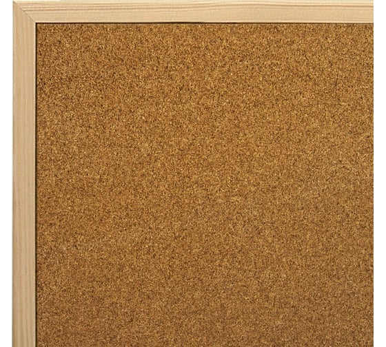 Пробковая доска для объявлений BRAUBERG 100x150 см, деревянная рамка 238180