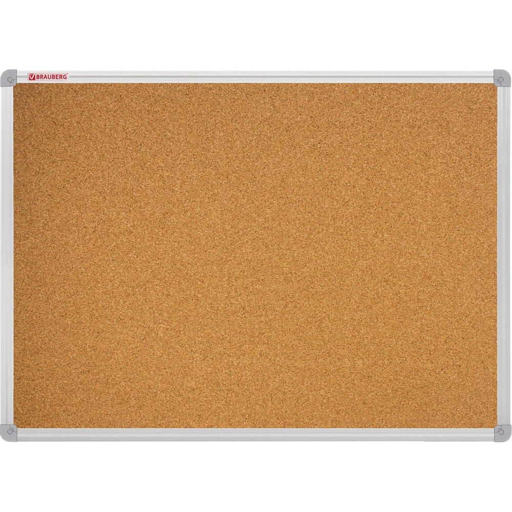 Пробковая доска для объявлений BRAUBERG 100x150 см, алюминиевая рамка ...